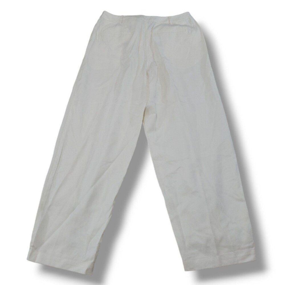 New Lattelier Pants Size Small W30"Xl27" Women's Dress Pants Pleated Linen Blend — image 3 of 6